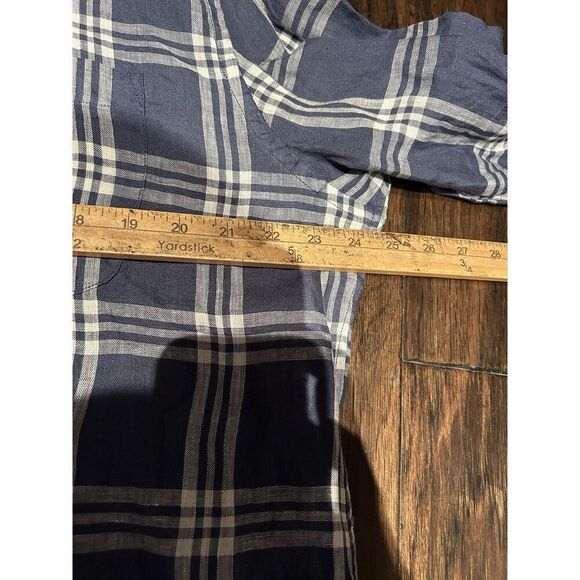 Faherty Mens XL 100% Linen Long Sleeve Button Up Shirt Blue - Picture 5 of 6